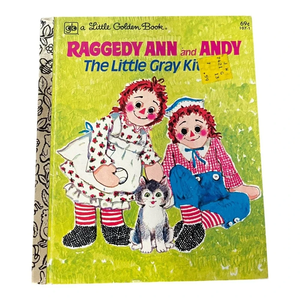 Raggedy Ann and Andy The Little Gray Kitten Little Golden Book 107-1 Vintage